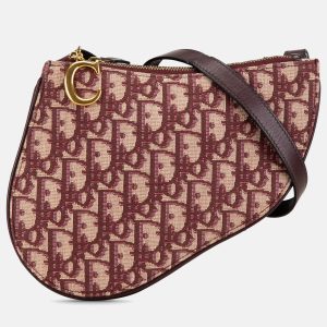 Dior Red Oblique Canvas Saddle Triple Zip Crossbody, Shoulder Bags - Luxury Closet catalog