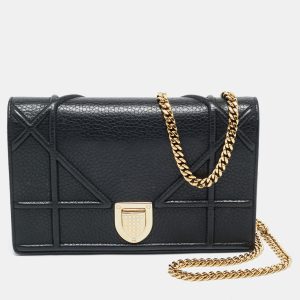 Dior Black Cannage Leather Diorama Wallet on Chain, Wallets & Money Clips - Luxury Closet catalog