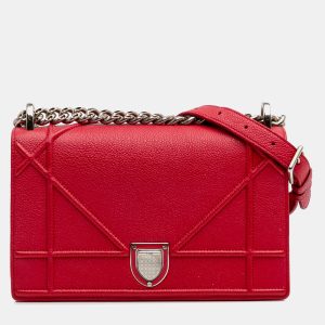 Dior Red Small Grained Calfskin Diorama Flap, Shoulder Bags - Luxury Closet catalog