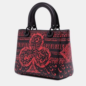 Dior Black Small Smooth Calfskin Painted Heart Clover Lady Dior, Satchels - Luxury Closet catalog