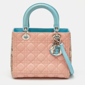 Dior Multicolor Cannage Leather and Snakeskin Medium Lady Dior Tote, Tote Handbags - Luxury Closet catalog