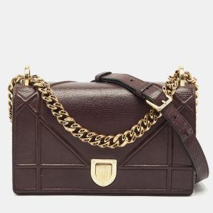 Dior Burgundy Cannage Leather Small Diorama Flap Bag, Shoulder Bags - Luxury Closet catalog