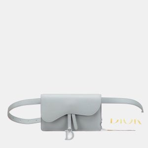 Dior Grey Leather Saddle Belt Pouch, Handbags - Luxury Closet catalog