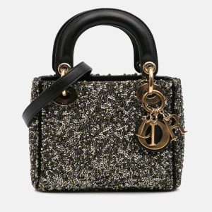 Dior Lady Dior Mini Satin Sequin Embroidered Bag, Satchels - Luxury Closet catalog
