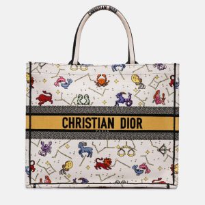Dior White Large Zodiac Pixel Zodiac Book Tote, Tote Handbags - Luxury Closet catalog