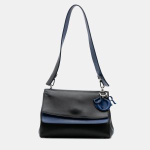 Dior Black Blue Medium Calfskin Be Dior Double Flap, Shoulder Bags - Luxury Closet catalog