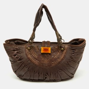 Dior Brown Pleated Leather Plisse Hobo, Shoulder Bags - Luxury Closet catalog