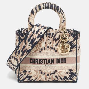 Dior Multicolor Tie-Dye Embroidered Canvas Medium Lady D-Lite Tote, Tote Handbags - Luxury Closet catalog