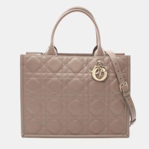 Christian Dior Dior Bo Tote Medium Macrocannage Tote Bag Leather  Beige, Tote Handbags - Luxury Closet catalog