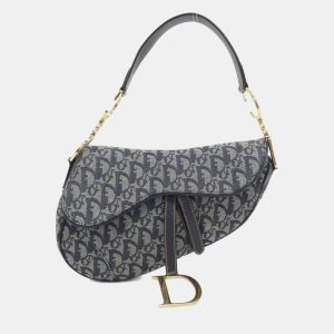 Dior Saddle Blue Canvas Shoulder Bag, Handbags - Luxury Closet catalog