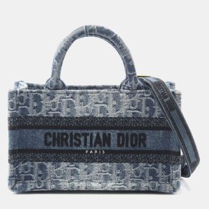Dior Book Tote Mini Blue Denim Handbag, Tote Handbags - Luxury Closet catalog