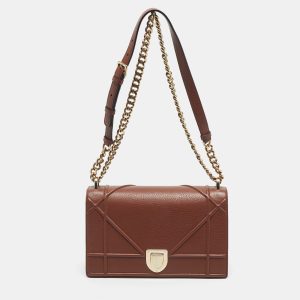 Dior Brown Leather Medium Diorama Flap Shoulder Bag, Shoulder Bags - Luxury Closet catalog