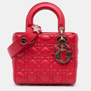 Dior Red Small Lambskin Cannage My ABCDior Lady Dior, Satchels - Luxury Closet catalog