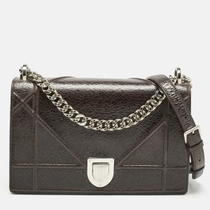 Dior Cacao Patent Leather Medium Diorama Shoulder Bag, Shoulder Bags - Luxury Closet catalog