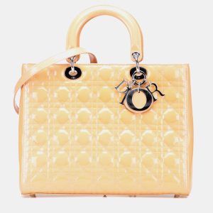Dior Beige Large Patent Cannage Lady Dior, Satchels - Luxury Closet catalog