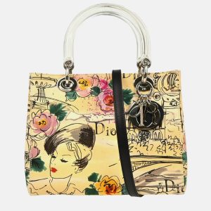 Christian Dior Beige Canvas Lady Dior 2way Handbag, Satchels - Luxury Closet catalog