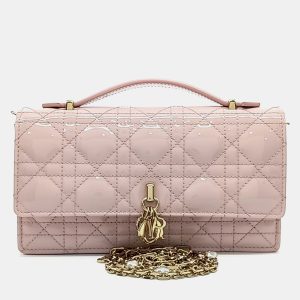 Dior Pink Patent Leather Patent My Dior Top Handle Mini Bag, Satchels - Luxury Closet catalog