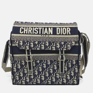 Dior Navy Blue Leather Oblique Camp Messenger Bag, Handbags - Luxury Closet catalog