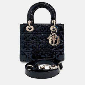 Dior Black Patent Leather Lady Bag Small, Satchels - Luxury Closet catalog