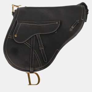 Christian Dior Black Leather Saddle Shoulder Bag, Shoulder Bags - Luxury Closet catalog