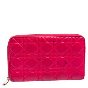 Dior Pink Cannage Leather Zip Around Organizer Wallet, Wallets & Money Clips - Luxury Closet catalog
