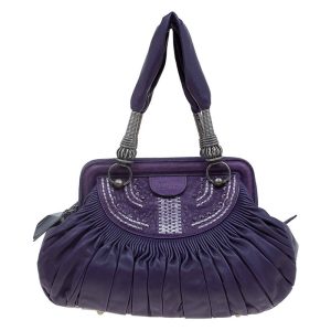 Dior Purple Pleated Leather Plisse Satchel, Satchels - Luxury Closet catalog