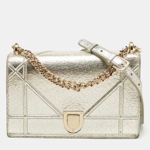 Dior Silver Leather Medium Diorama Flap Shoulder Bag, Shoulder Bags - Luxury Closet catalog