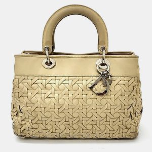 Christian Dior Beige Woven Leather Cannage Tote Bag, Tote Handbags - Luxury Closet catalog