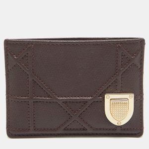 Dior Burgundy Leather Diorama Card Holder, Wallets & Money Clips - Luxury Closet catalog