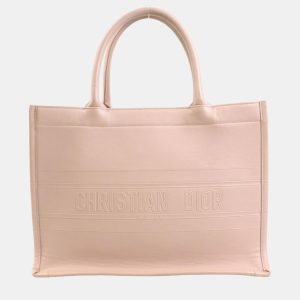 Dior Pink Leather Embossed Book Tote Bag, Tote Handbags - Luxury Closet catalog
