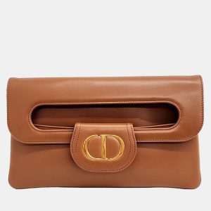 Dior Brown Leather Medium Clutch Bag, Clutches & Special Occasion Bags - Luxury Closet catalog