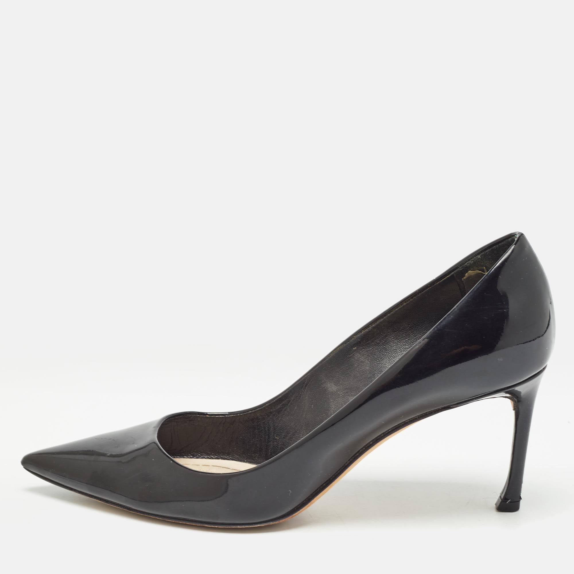 Dior Black Patent Leather Pointed Toe Pumps Size 38, Pumps - Luxury Closet catalog