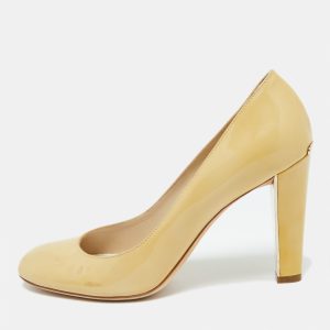 Dior Beige Patent Leather Round Toe Pumps Size 38, Pumps - Luxury Closet catalog