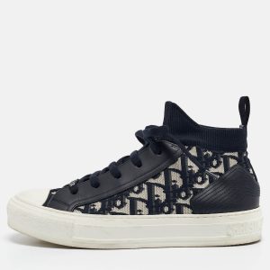 Dior Blue Oblique Knit Fabric and Leather Walk'n'Dior Sneakers Size 38.5, Athletic Shoes & Sneakers - Luxury Closet catalog