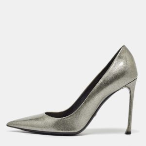 Dior Silver Patent Leather Pointed Toe Pumps Size 40, Pumps - Luxury Closet catalog