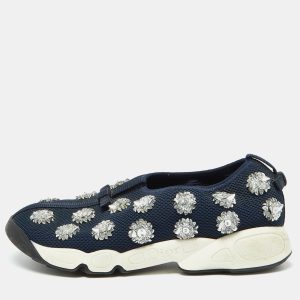 Dior Navy Blue Mesh Fusion Embellished Slip On Sneakers Size 39, Athletic Shoes & Sneakers - Luxury Closet catalog