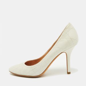 Dior White Cannage Leather Pumps Size 37, Pumps - Luxury Closet catalog