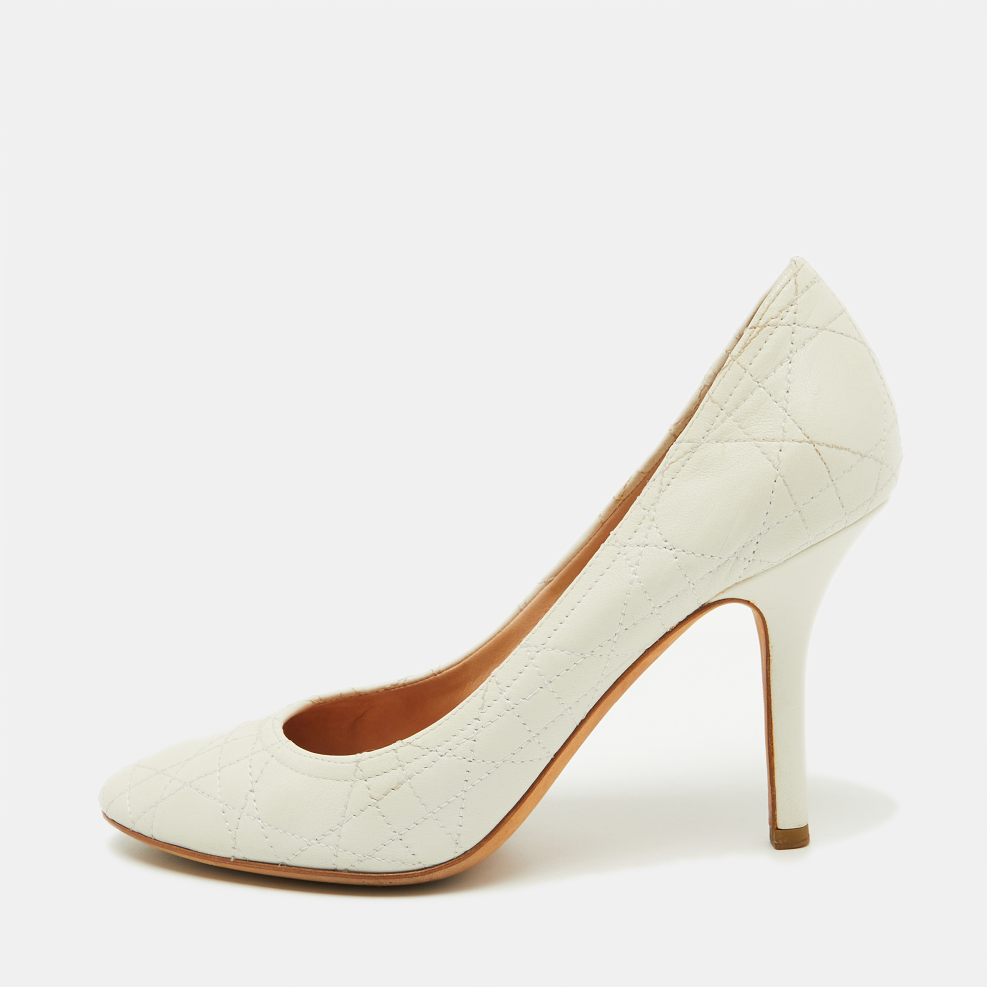 Dior White Cannage Leather Pumps Size 37, Pumps - Luxury Closet catalog