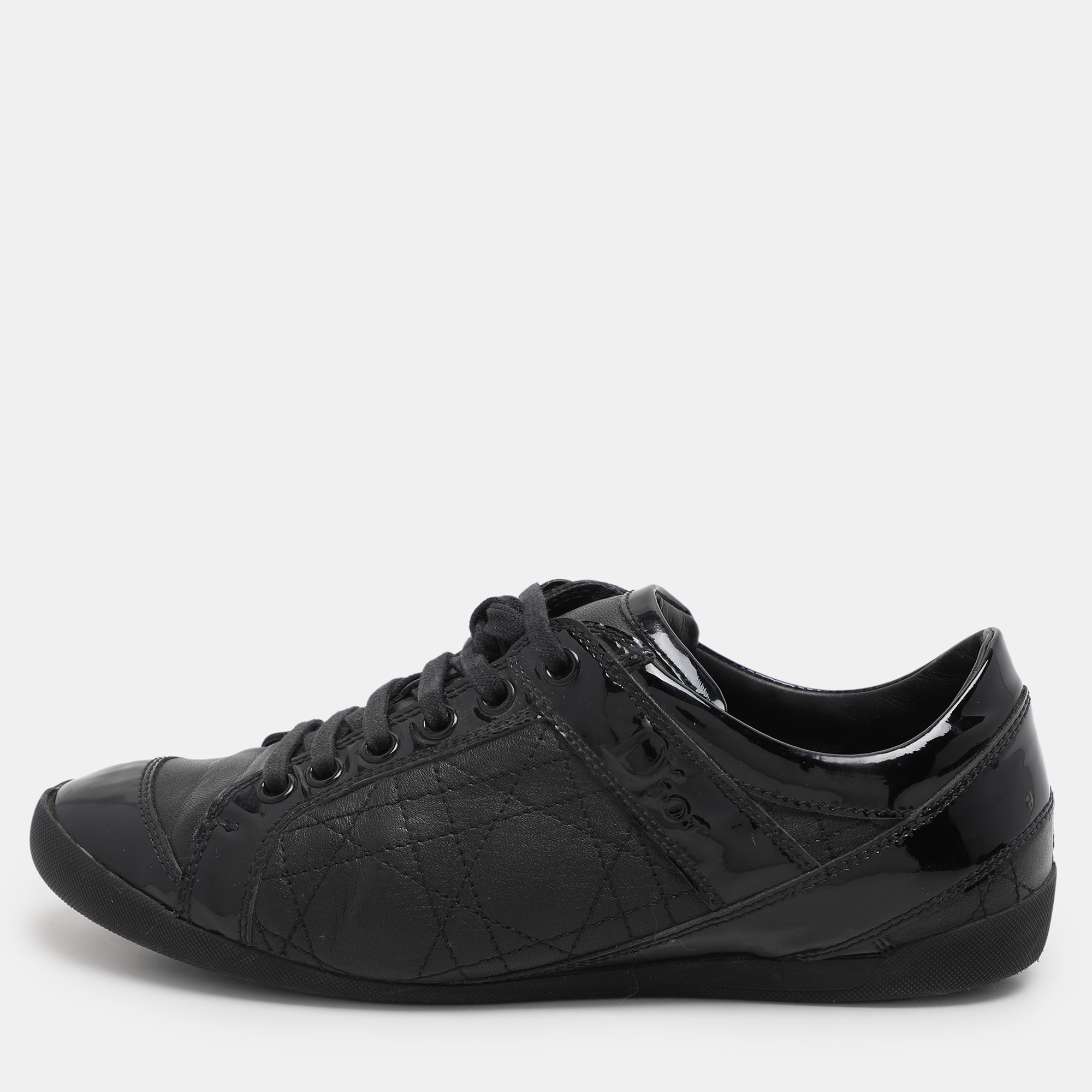 Dior Black Leather and Patent Leather Low Top Sneakers Size 36.5, Athletic Shoes & Sneakers - Luxury Closet catalog