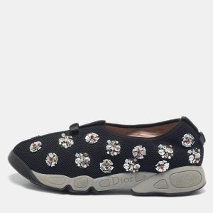 Dior Black Mesh Fusion Floral Embellished Slip On Sneakers Size 39, Athletic Shoes & Sneakers - Luxury Closet catalog