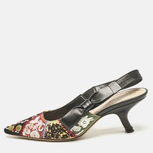 Dior Multicolor Leather and Fabric Slingback Pumps Size 36, Pumps - Luxury Closet catalog