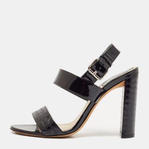 Dior Black Cannage Quilted Patent Leather Ankle Strap Sandals Size 36, Sandals - Luxury Closet catalog