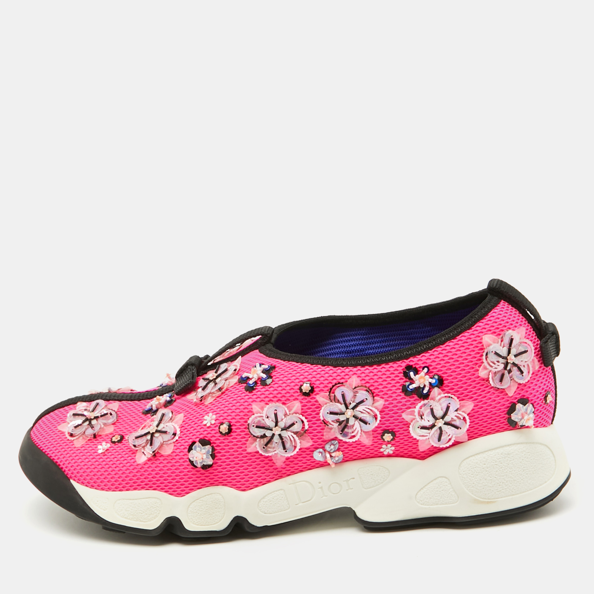Dior Pink Mesh Embellished Fusion Slip On Sneakers Size 37, Athletic Shoes & Sneakers - Luxury Closet catalog