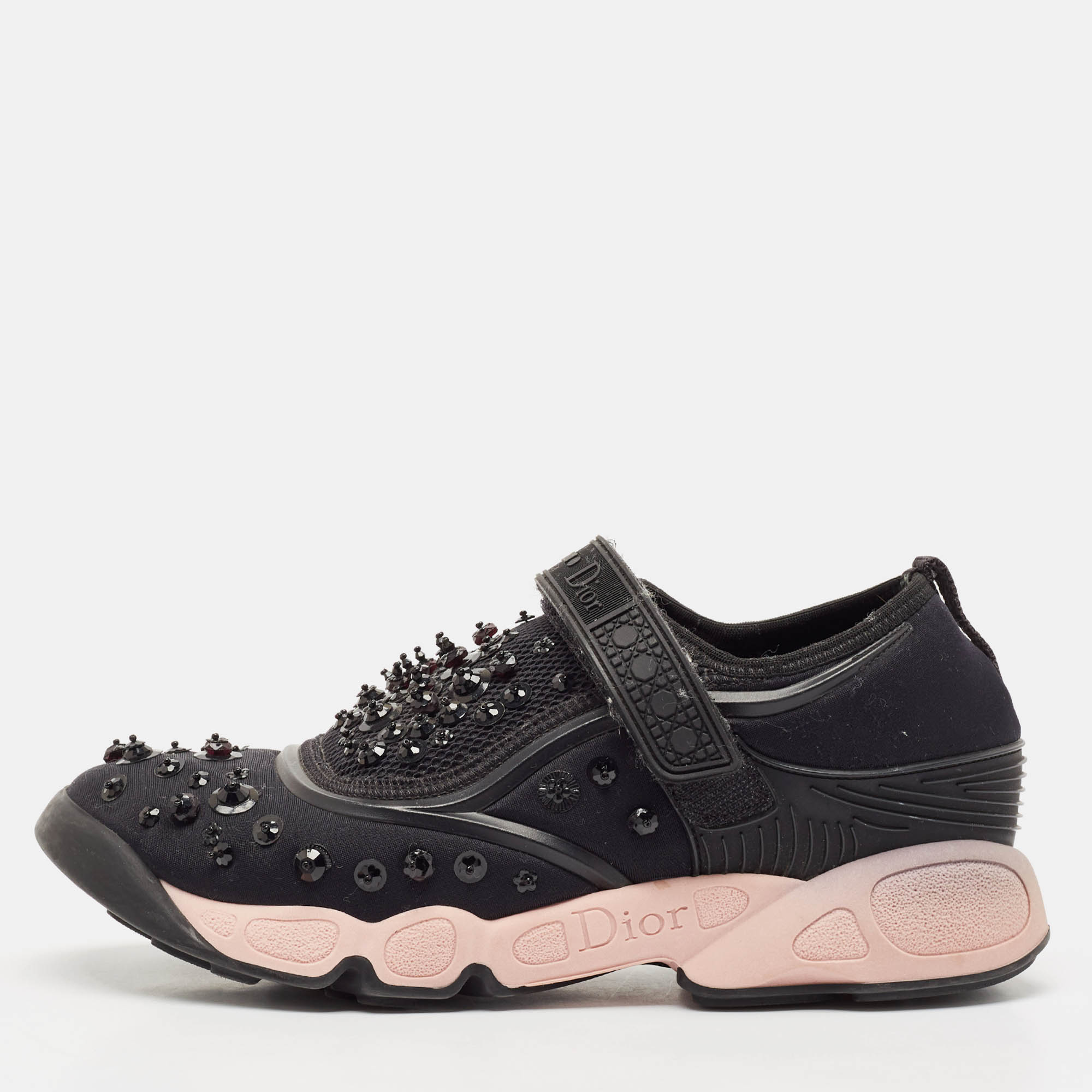 Dior Black Neoprene And Mesh Fusion Embellished Velcro Strap Sneakers Size 37.5, Athletic Shoes & Sneakers - Luxury Closet catalog