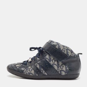 Dior Blue/Grey Oblique Canvas and Leather High Top Sneakers Size 37.5, Athletic Shoes & Sneakers - Luxury Closet catalog
