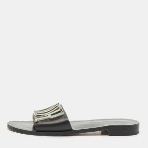 Dior Black Leather Diorevolution Flat Slides Size 38.5, Flats - Luxury Closet catalog
