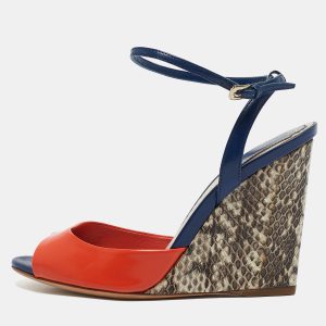 Dior Multicolor Python and Leather Wedge Sandals Size 36, Sandals - Luxury Closet catalog