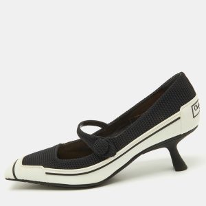 Dior Black/White Fabric and Rubber D-motion Mary Jane Pumps Size 36, Pumps - Luxury Closet catalog