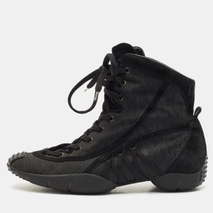 Dior Black Oblique Canvas and Suede High Top Sneakers Size 36, Athletic Shoes & Sneakers - Luxury Closet catalog