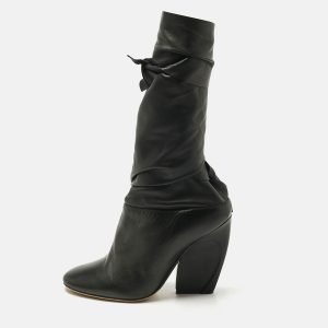 Dior Black Leather Ankle Tie Up Mules Size 37.5, Sandals - Luxury Closet catalog